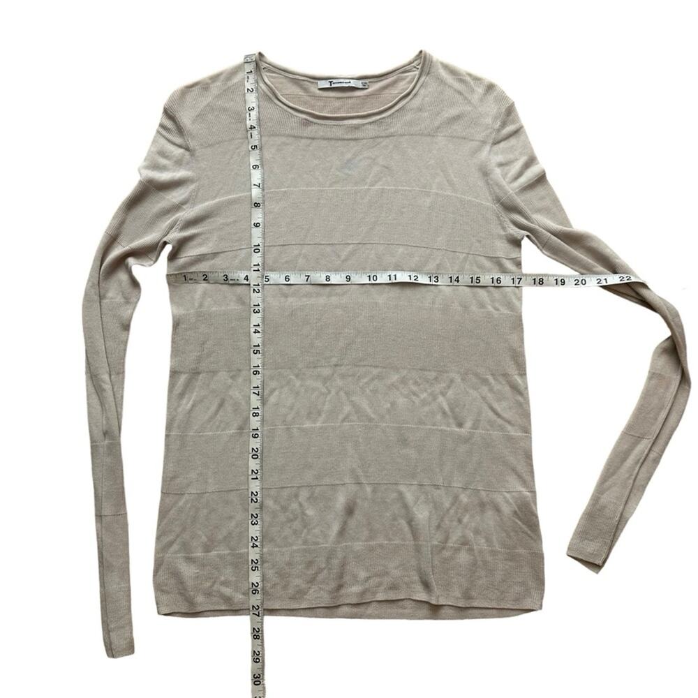 T by Alexander Wang Long Sleeve Lightweight Cotton Blend Top Size Small - Picture 2 of 8